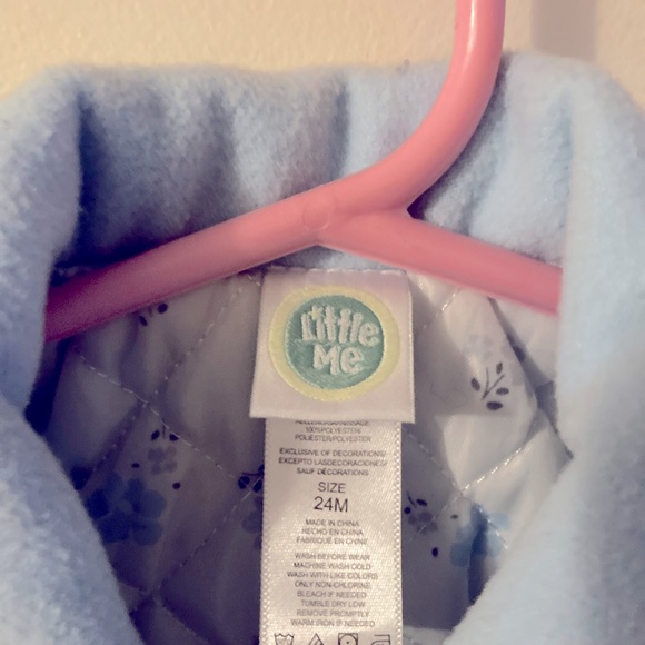 Little Me Powder Blue Pea Coat with Bows Size 24 Months - Picture 5 of 5